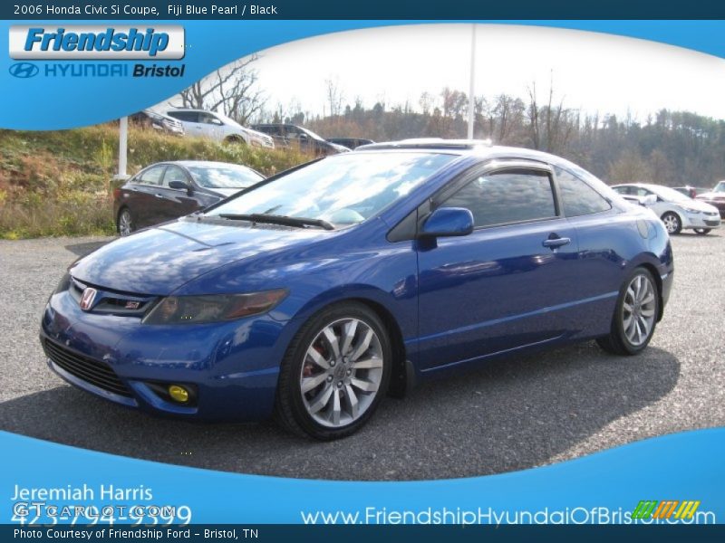 Fiji Blue Pearl / Black 2006 Honda Civic Si Coupe