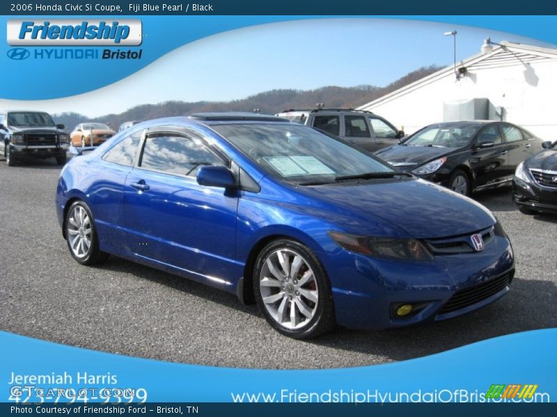 Fiji Blue Pearl / Black 2006 Honda Civic Si Coupe