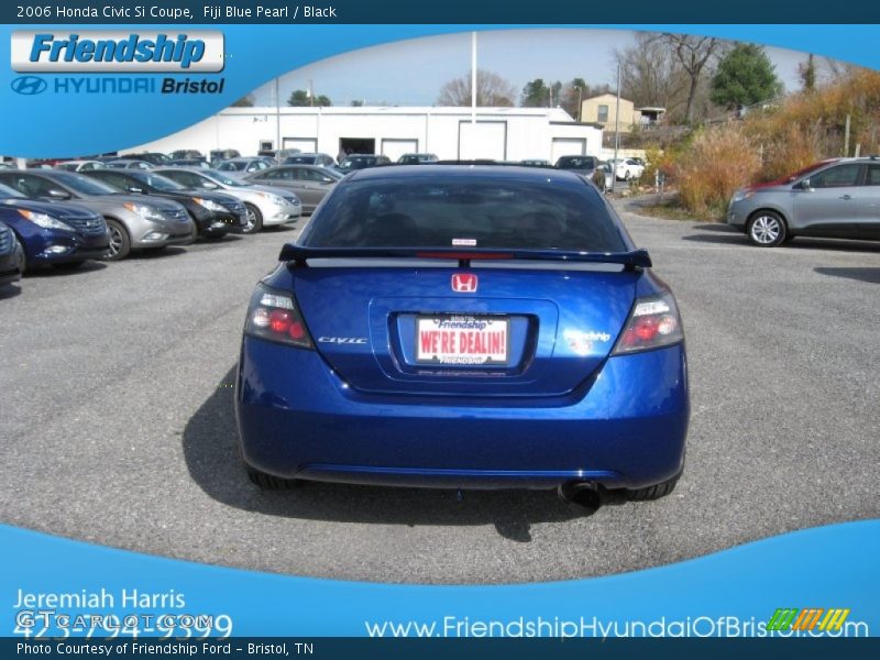 Fiji Blue Pearl / Black 2006 Honda Civic Si Coupe