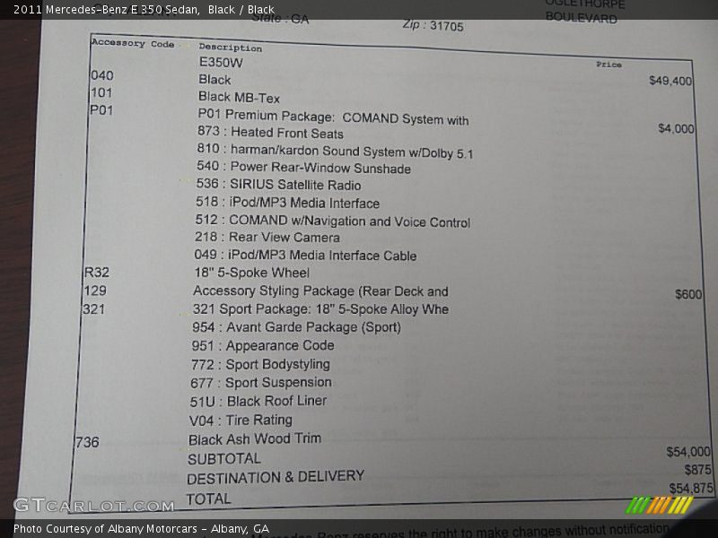 Black / Black 2011 Mercedes-Benz E 350 Sedan