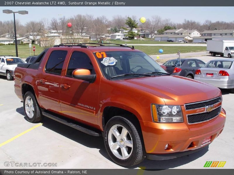 Sunburst Orange Metallic / Ebony 2007 Chevrolet Avalanche LTZ 4WD
