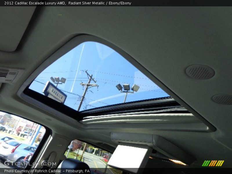Radiant Silver Metallic / Ebony/Ebony 2012 Cadillac Escalade Luxury AWD