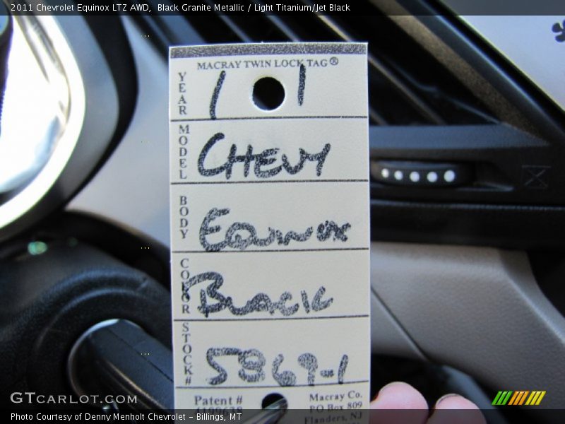 Black Granite Metallic / Light Titanium/Jet Black 2011 Chevrolet Equinox LTZ AWD
