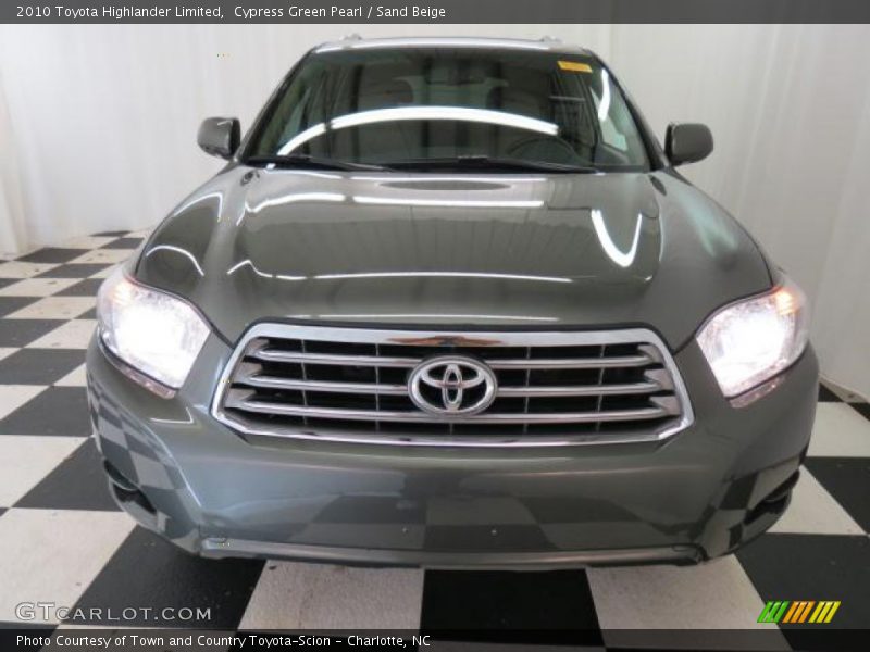 Cypress Green Pearl / Sand Beige 2010 Toyota Highlander Limited
