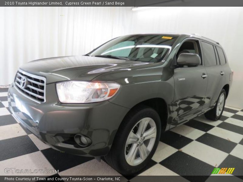 Cypress Green Pearl / Sand Beige 2010 Toyota Highlander Limited