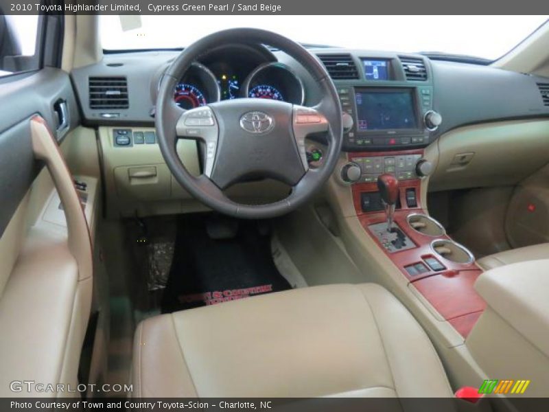Cypress Green Pearl / Sand Beige 2010 Toyota Highlander Limited