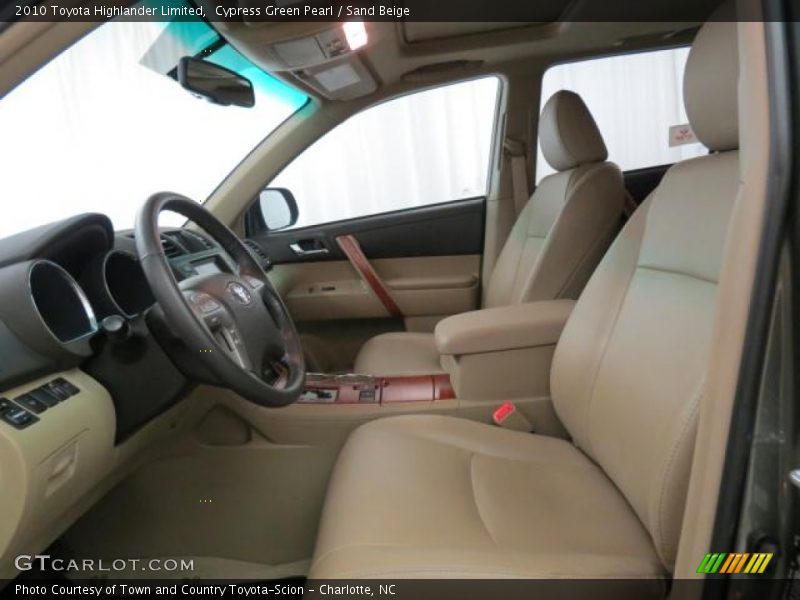 Cypress Green Pearl / Sand Beige 2010 Toyota Highlander Limited