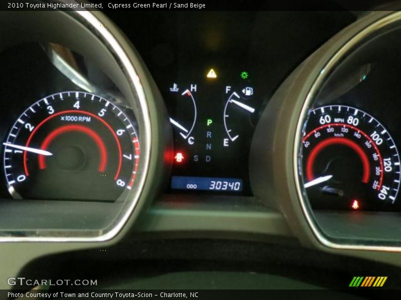 Cypress Green Pearl / Sand Beige 2010 Toyota Highlander Limited