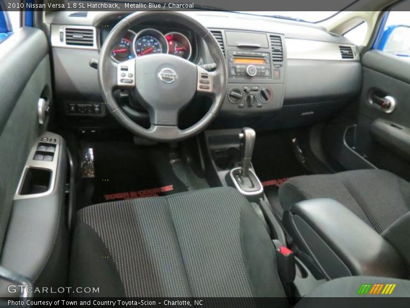 Metallic Blue / Charcoal 2010 Nissan Versa 1.8 SL Hatchback
