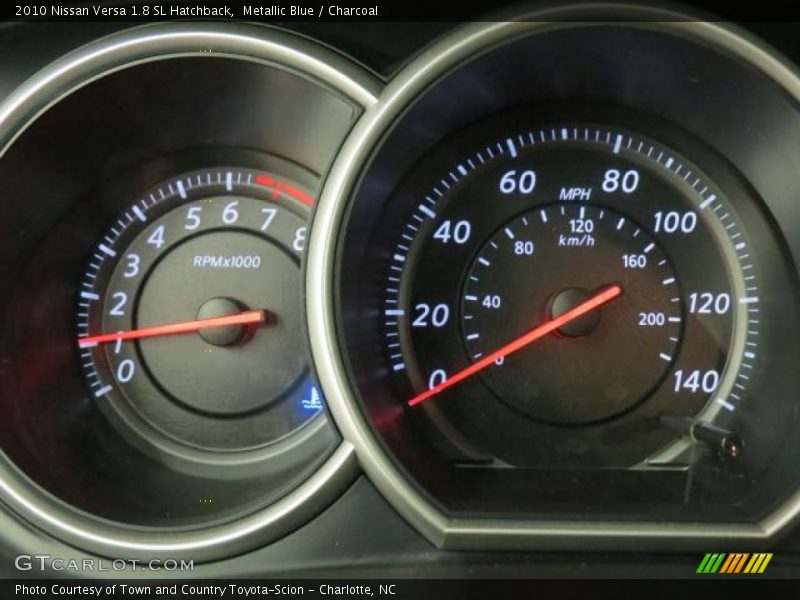 Metallic Blue / Charcoal 2010 Nissan Versa 1.8 SL Hatchback