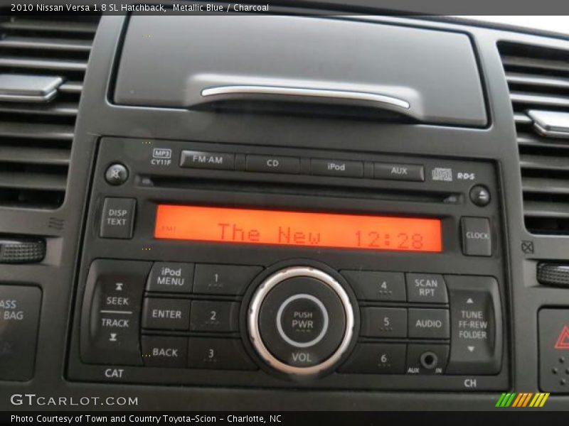 Metallic Blue / Charcoal 2010 Nissan Versa 1.8 SL Hatchback