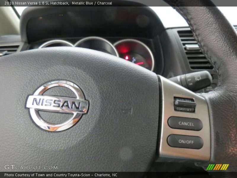 Metallic Blue / Charcoal 2010 Nissan Versa 1.8 SL Hatchback