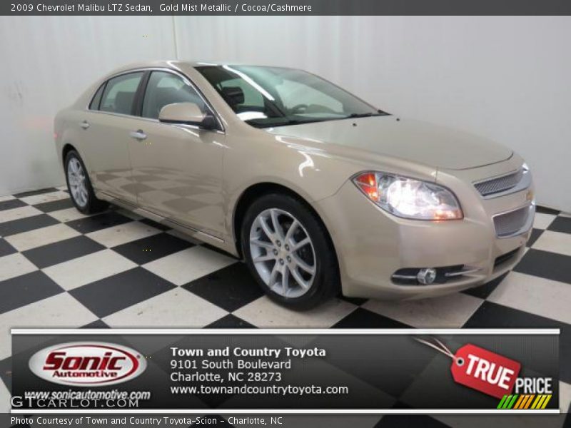 Gold Mist Metallic / Cocoa/Cashmere 2009 Chevrolet Malibu LTZ Sedan