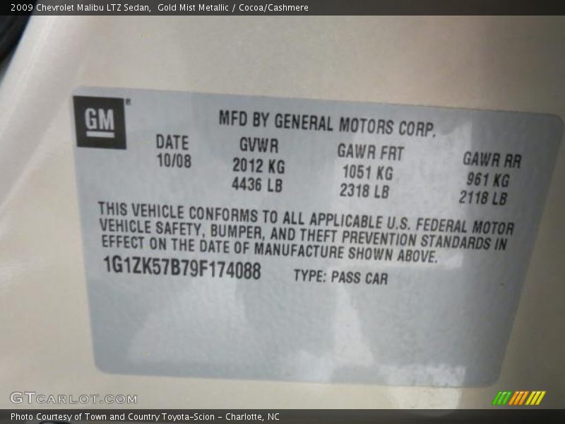 Gold Mist Metallic / Cocoa/Cashmere 2009 Chevrolet Malibu LTZ Sedan