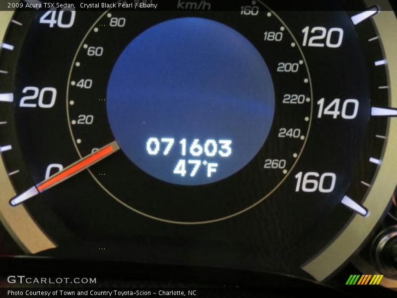 Crystal Black Pearl / Ebony 2009 Acura TSX Sedan
