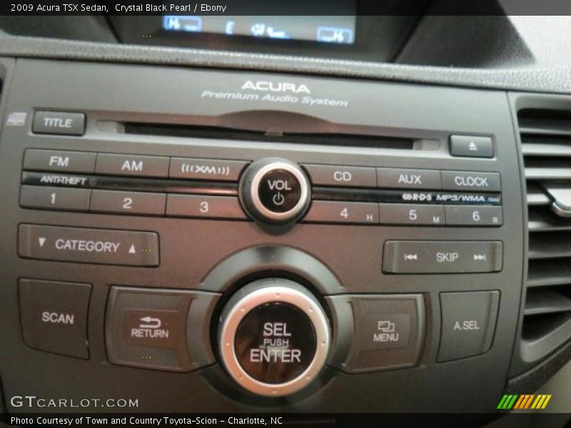 Crystal Black Pearl / Ebony 2009 Acura TSX Sedan
