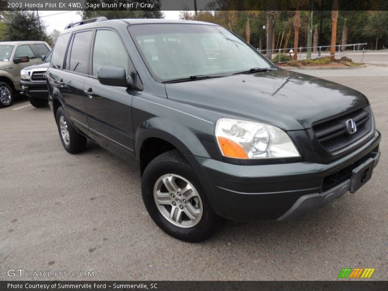 Sage Brush Pearl / Gray 2003 Honda Pilot EX 4WD