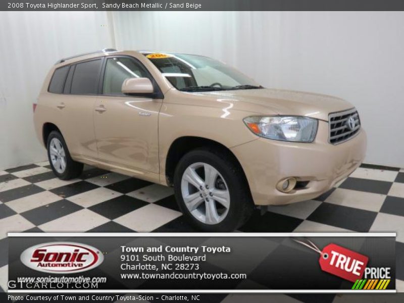 Sandy Beach Metallic / Sand Beige 2008 Toyota Highlander Sport