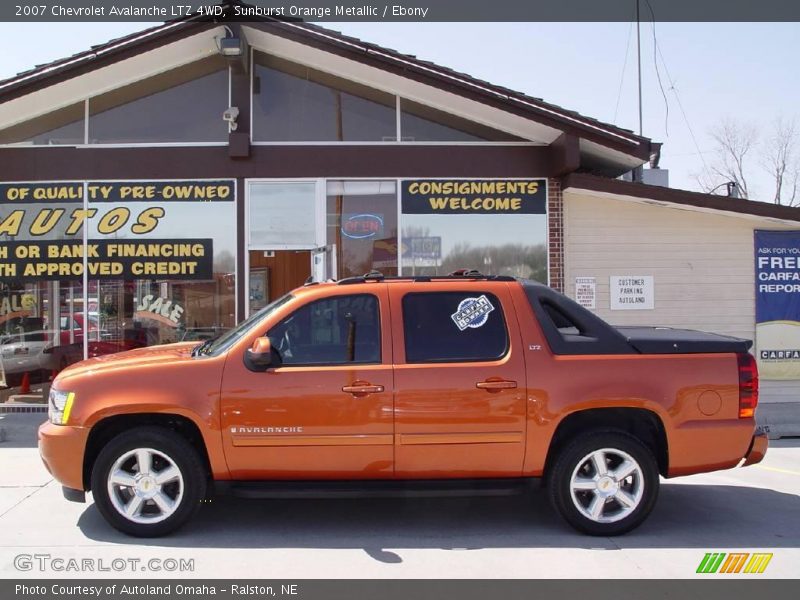 Sunburst Orange Metallic / Ebony 2007 Chevrolet Avalanche LTZ 4WD