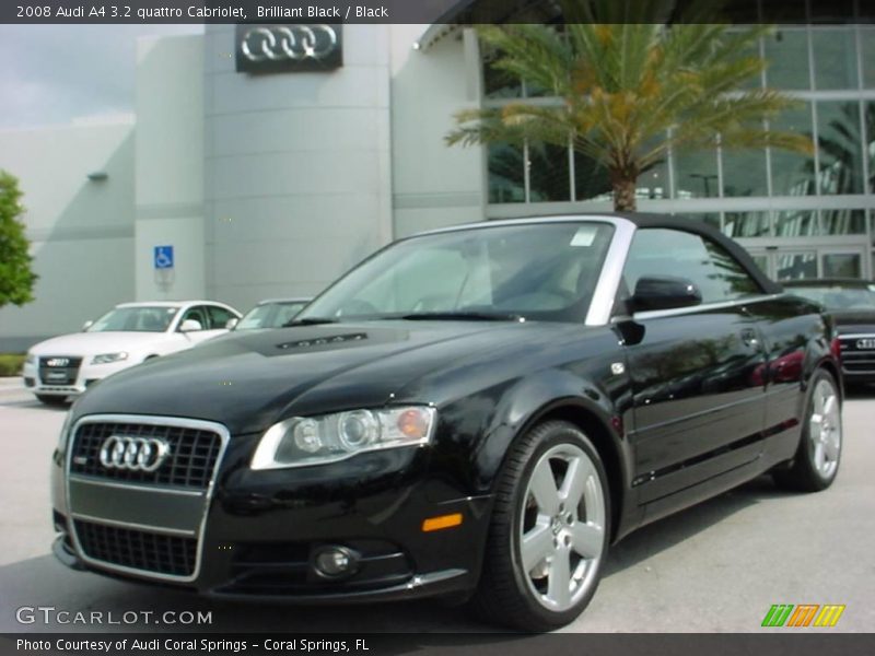 Brilliant Black / Black 2008 Audi A4 3.2 quattro Cabriolet