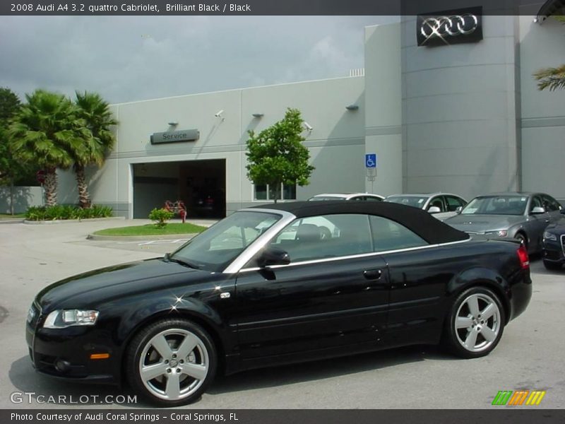 Brilliant Black / Black 2008 Audi A4 3.2 quattro Cabriolet