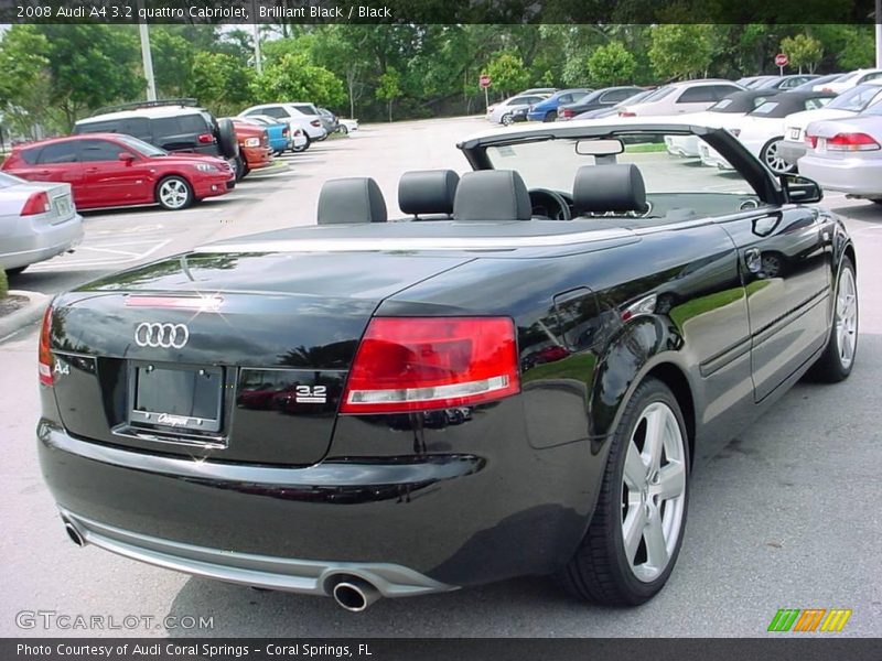 Brilliant Black / Black 2008 Audi A4 3.2 quattro Cabriolet