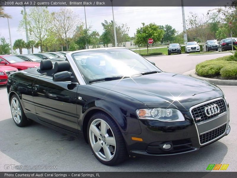 Brilliant Black / Black 2008 Audi A4 3.2 quattro Cabriolet