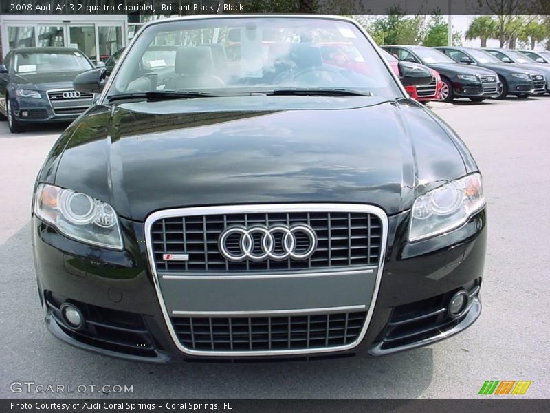 Brilliant Black / Black 2008 Audi A4 3.2 quattro Cabriolet