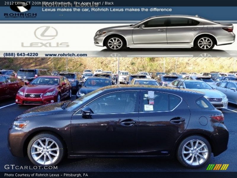 Fire Agate Pearl / Black 2012 Lexus CT 200h Hybrid Premium