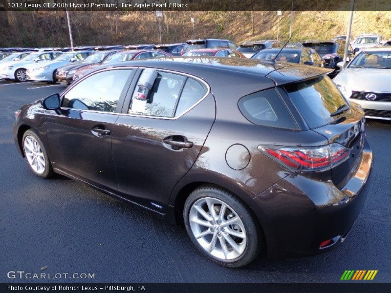 Fire Agate Pearl / Black 2012 Lexus CT 200h Hybrid Premium