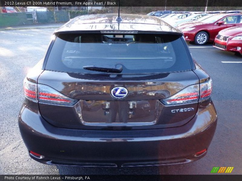 Fire Agate Pearl / Black 2012 Lexus CT 200h Hybrid Premium
