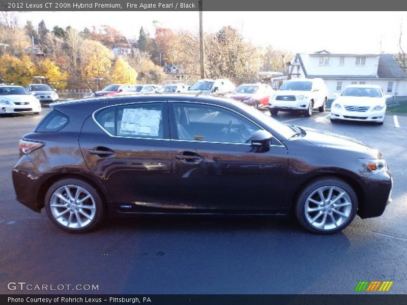 Fire Agate Pearl / Black 2012 Lexus CT 200h Hybrid Premium
