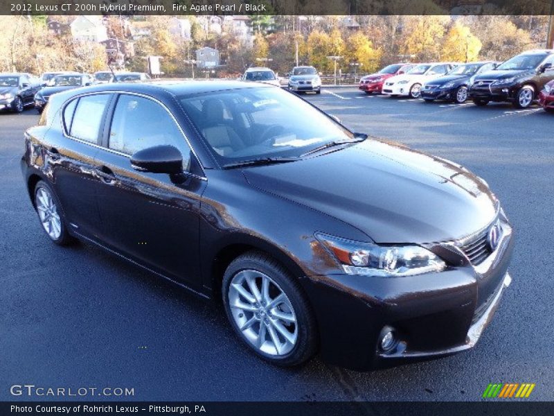 Fire Agate Pearl / Black 2012 Lexus CT 200h Hybrid Premium