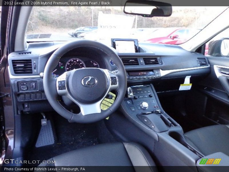 Fire Agate Pearl / Black 2012 Lexus CT 200h Hybrid Premium