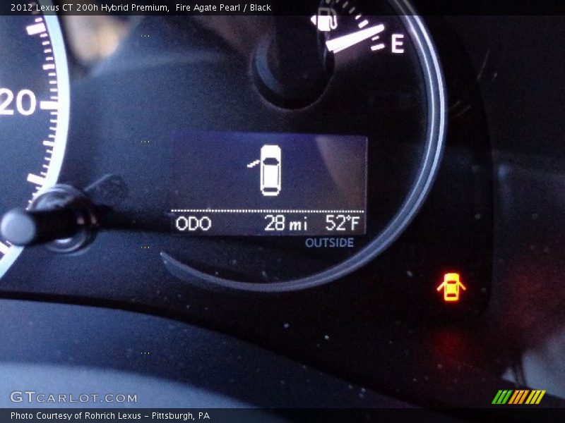 Fire Agate Pearl / Black 2012 Lexus CT 200h Hybrid Premium