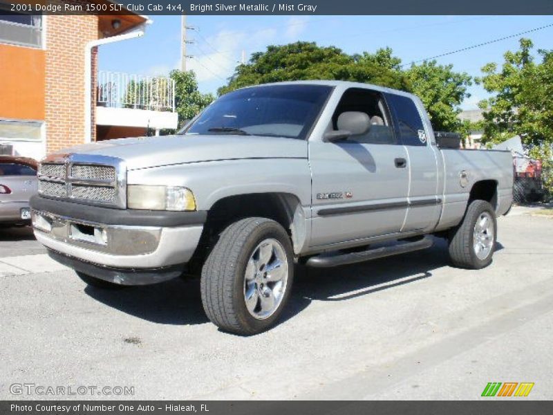 Bright Silver Metallic / Mist Gray 2001 Dodge Ram 1500 SLT Club Cab 4x4