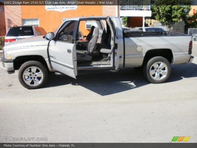 Bright Silver Metallic / Mist Gray 2001 Dodge Ram 1500 SLT Club Cab 4x4