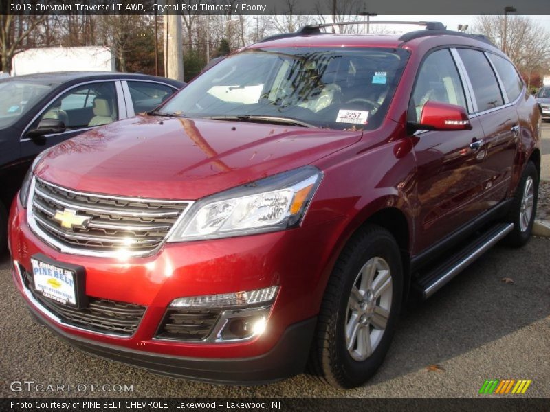 Crystal Red Tintcoat / Ebony 2013 Chevrolet Traverse LT AWD