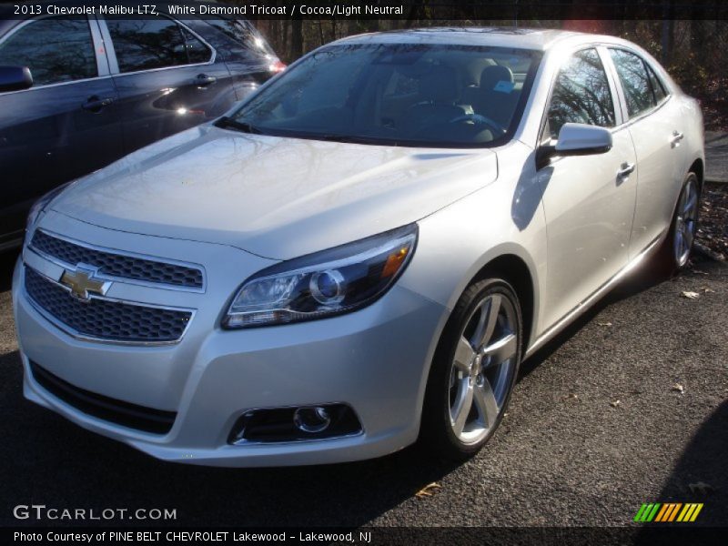 White Diamond Tricoat / Cocoa/Light Neutral 2013 Chevrolet Malibu LTZ