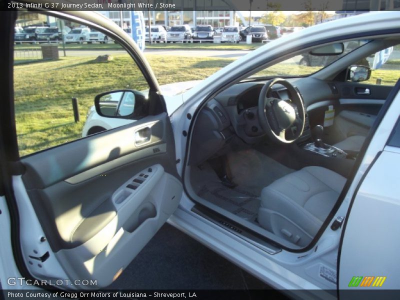 Moonlight White / Stone 2013 Infiniti G 37 Journey Sedan