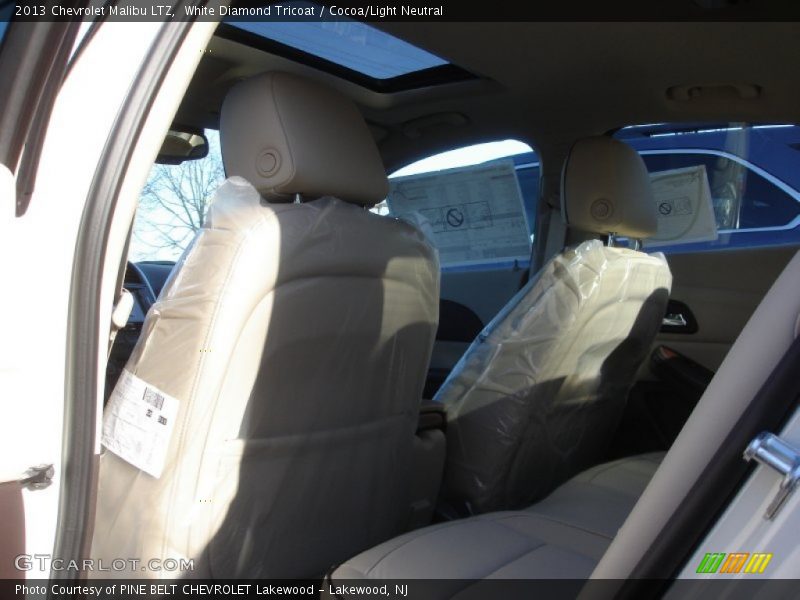 White Diamond Tricoat / Cocoa/Light Neutral 2013 Chevrolet Malibu LTZ