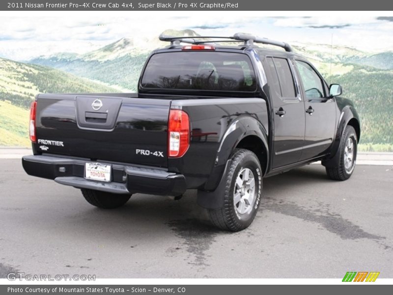 Super Black / Pro 4X Graphite/Red 2011 Nissan Frontier Pro-4X Crew Cab 4x4