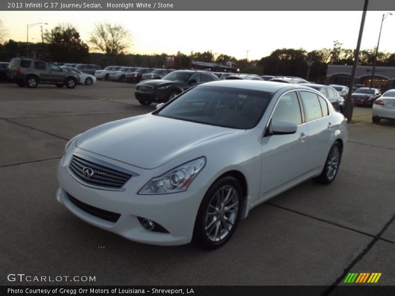 Moonlight White / Stone 2013 Infiniti G 37 Journey Sedan
