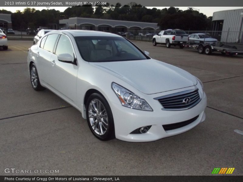 Moonlight White / Stone 2013 Infiniti G 37 Journey Sedan