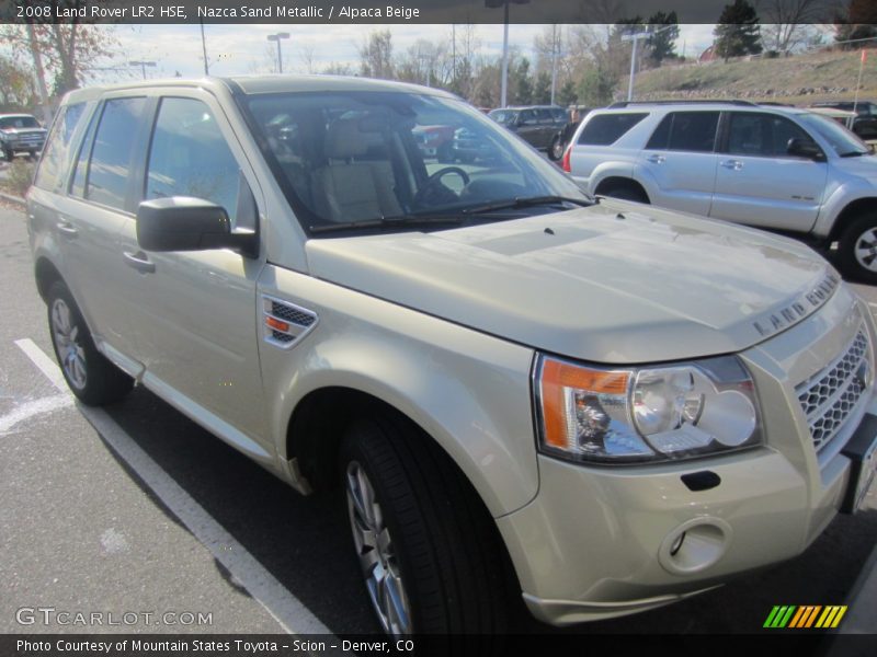 Nazca Sand Metallic / Alpaca Beige 2008 Land Rover LR2 HSE