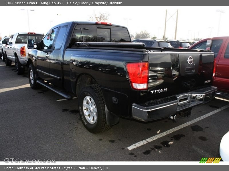 Galaxy Black / Graphite/Titanium 2004 Nissan Titan LE King Cab 4x4