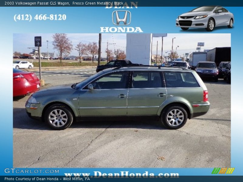 Fresco Green Metallic / Black 2003 Volkswagen Passat GLS Wagon