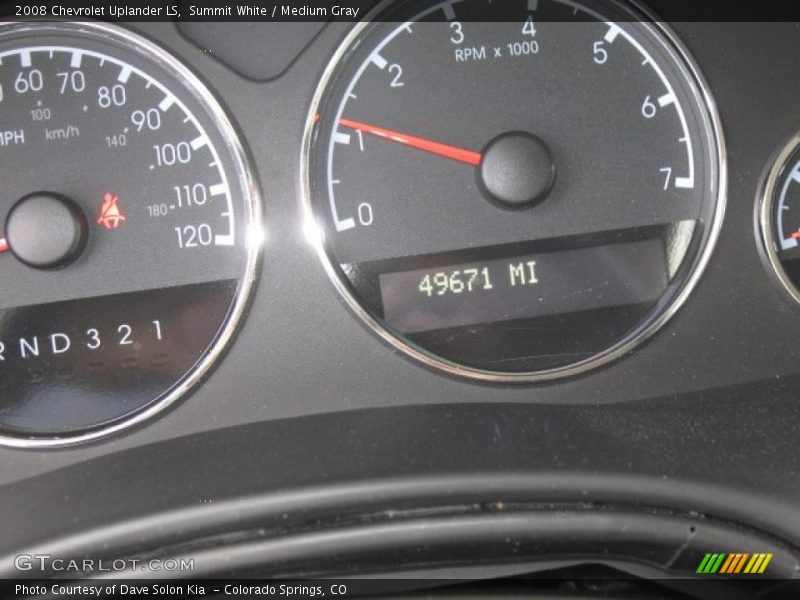 Summit White / Medium Gray 2008 Chevrolet Uplander LS
