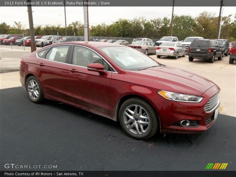 Ruby Red Metallic / Dune 2013 Ford Fusion SE 1.6 EcoBoost