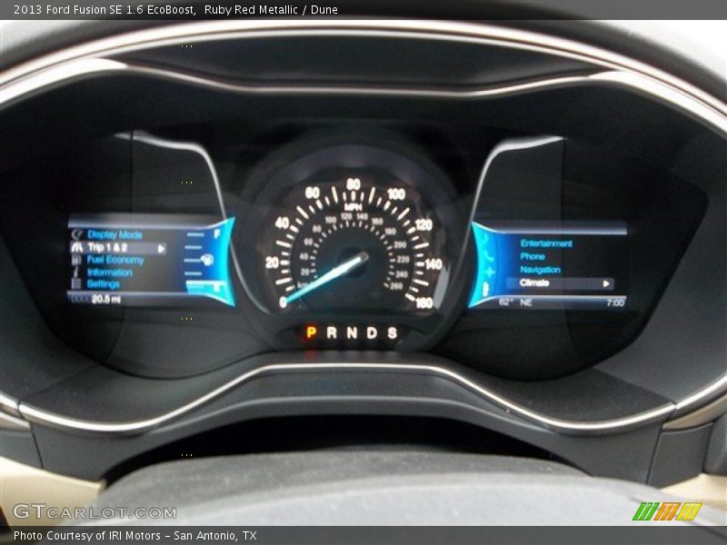 Ruby Red Metallic / Dune 2013 Ford Fusion SE 1.6 EcoBoost